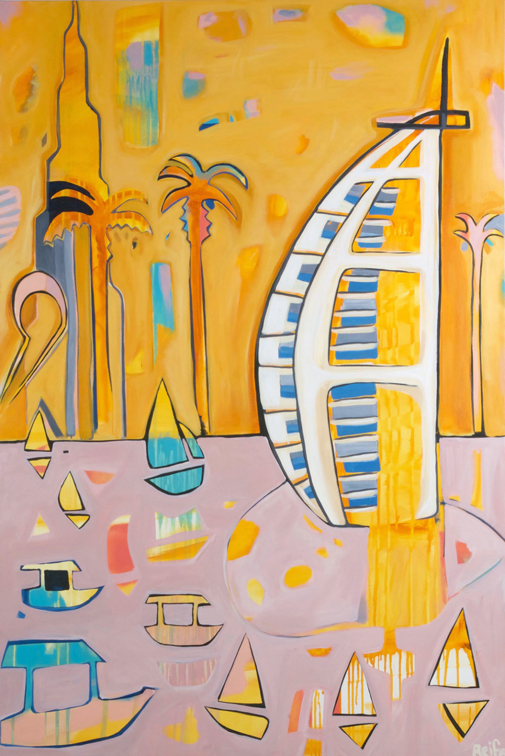 Reif Myers Artist — Seagull in My Drink Dubai Exhibition • Reif Myers Artist